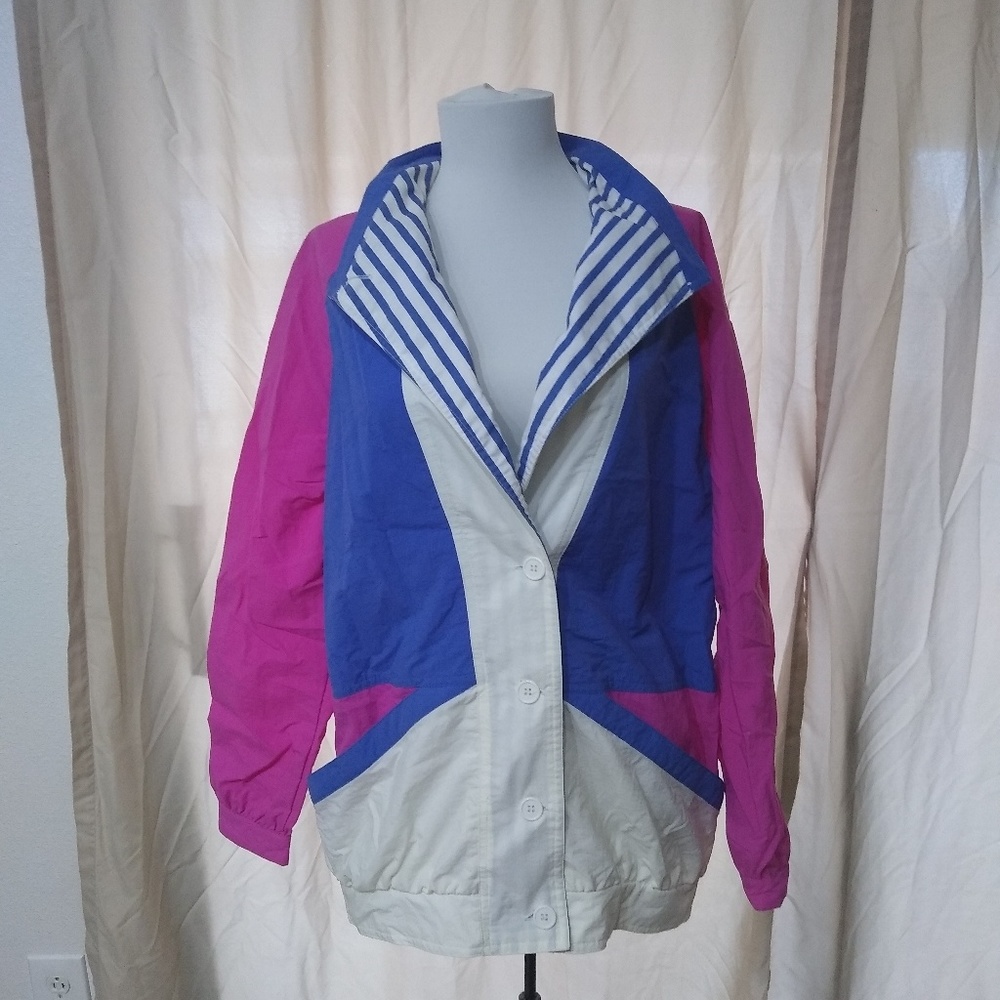 Vintage Pykettes Windbreaker Pink Purple White